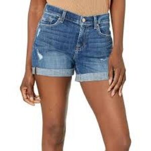 7 For All Mankind Mid Roll Blue Jean Shorts